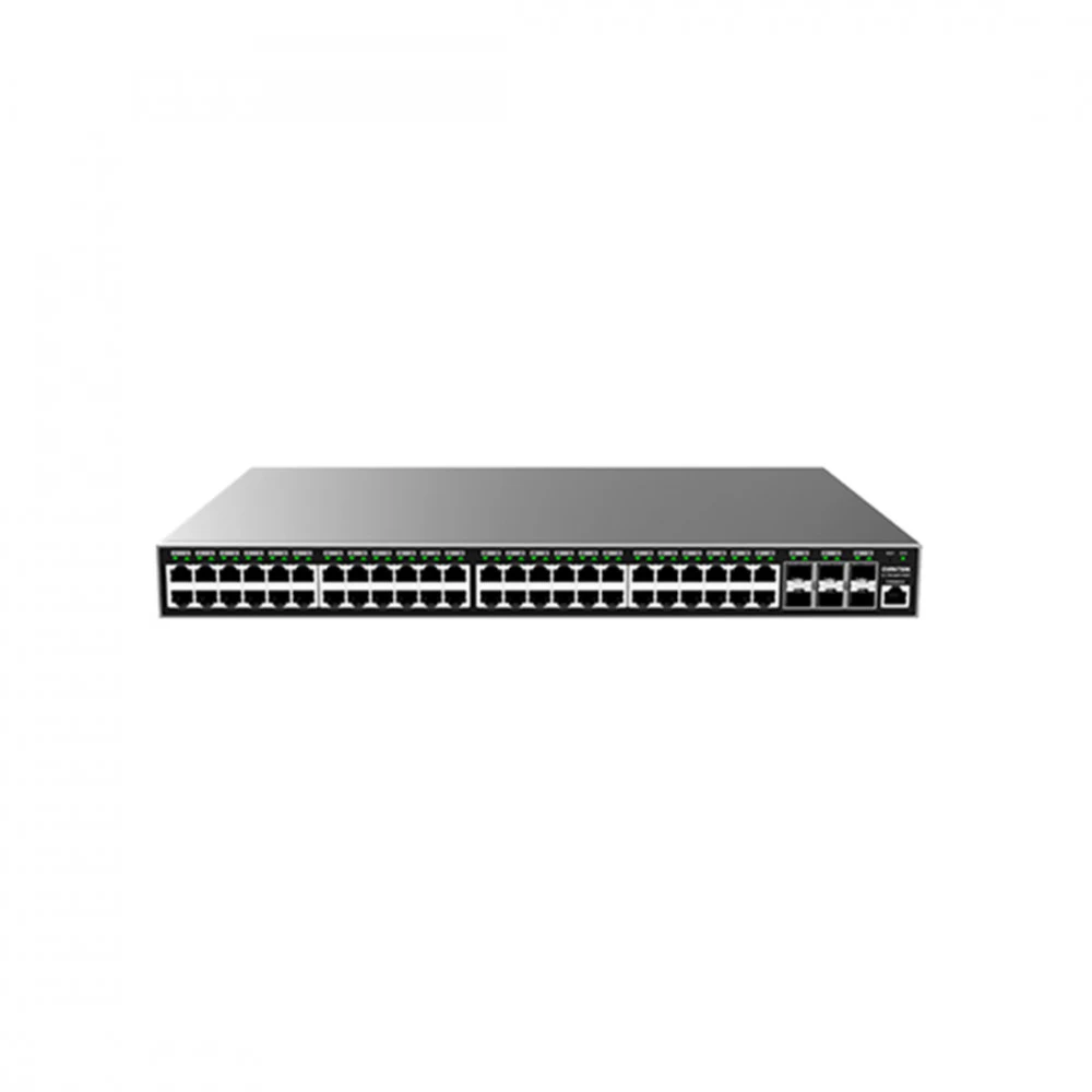 Коммутатор, Grandstream, GWN7806P, Управляемый L2+, 48 портов RJ-45 10/100/1000 Мбит/с, 6 портов SFP+, PoE 802.3 af/at, до 30 Вт на порт, бюджет 400 Вт, стекируемый, Настольный/в стойку