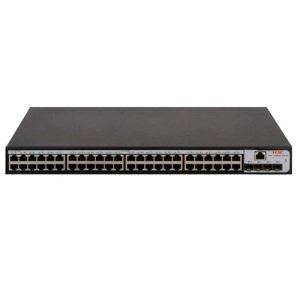 Коммутатор, H3C, LS-1850V2-52P-EI-GL, Управляемый L2, 48 портов 10/100/1000M , 4 порта 1000M SFP, AC 100~240 В, -5°C ~ +50°C