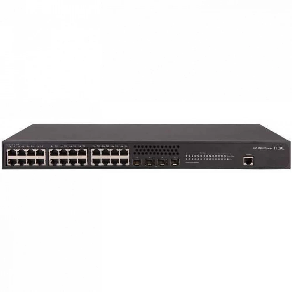 Коммутатор, H3C, LS-5120V2-28P-LI-GL, Управляемый L2+, 24 порта 10/100/1000M , 4 порта 1000M SFP, AC 100~240 В, -10°C ~ +55°C