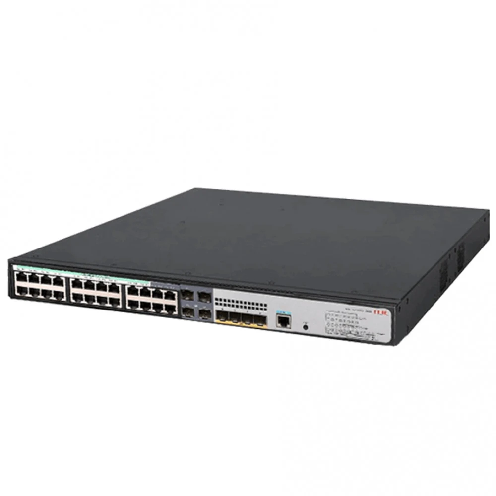 Коммутатор, H3C, LS5120V3-28S-HPWR-LI-GL Switch, Управляемый L3, 24 порта 10/100/1000M (PoE 370Вт, 802.3af/at), 4 порта combo SFP/RJ45 1000M, 4 порта SFP+ 10G, AC 100~240 В, -5°C ~ +50°C, стоечный