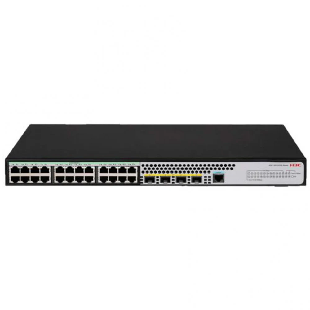 Коммутатор, H3C, LS5120V3-28S-LI-GL Switch, Управляемый L3, 24 порта 10/100/1000M, 4 порта SFP+ 10G, AC 100~240 В, -5°C ~ +50°C, стоечный