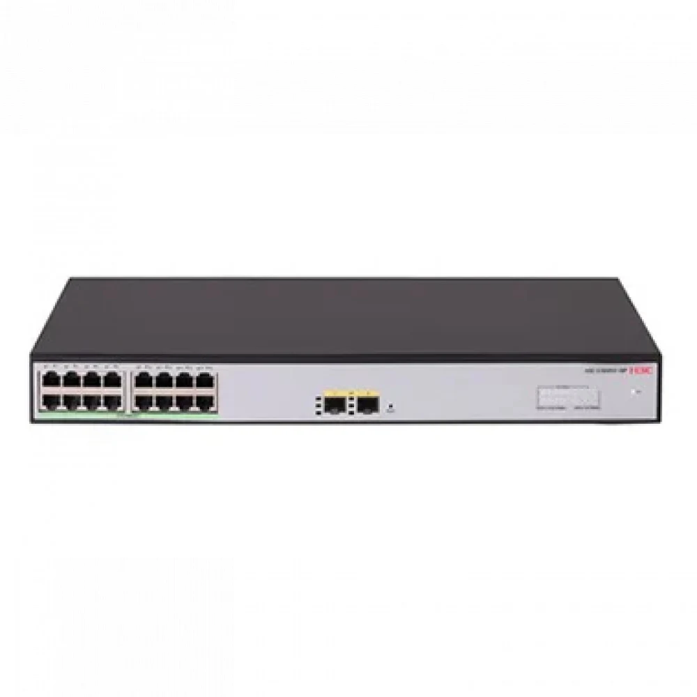 H3C S1600V2-18P L2 Ethernet Switch with 16*10/100/1000BASE-T Ports and 2*100M/1G SFP Ports, (AC)