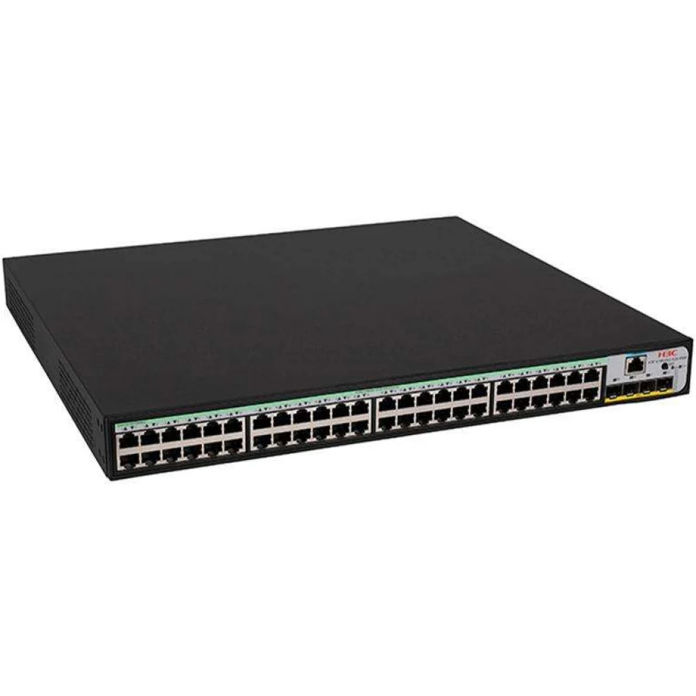 Коммутатор, H3C, LS-1850V2-52X-GL, Управляемый L2, 48 портов 10/100/1000M , 4 порта 1000M SFP+, AC 100~240 В, -10°C ~ +55°C