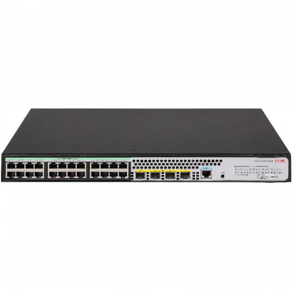 Коммутатор, H3C, LS5120V3-28P-PWR-LI-GL Switch, Управляемый L3, 24 порта 10/100/1000M (PoE 240Вт, 802.3af/at), 4 порта 1000M SFP, AC 100~240 В, -5°C ~ +50°C, стоечный