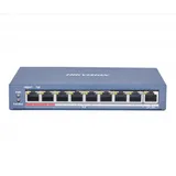 Hikvision DS-3E0109P-E(C) 9 RJ45 100M PoE с грозозащитой 6кВ, 2 порт с высоким приоритетом 1 Uplink порт 100М Ethernet бюджет PoE 115Вт поддержка режима передачи до 250м,10Мб/с, CAT5e таблица MAC а