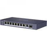 Неуправляемый, 6 RJ45 1000M PoE с грозозащитой 6кВ 1 RJ45 1000M Ethernet ,2 1000M порт поддерживает HiPoE 60Вт,1 1000М SFP порта бюджет PoE 110Вт поддержка режима передачи до 300м,таблица MAC адресо