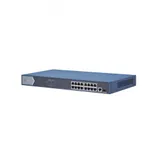Коммутатор, Hikvision, DS-3E0518P-E(B), Неуправляемый, 16 x Gigabit RJ45, РоЕ 802.3af/at 230W, 1 x Gigabit, 1 x SFP, Стоечный, Металл