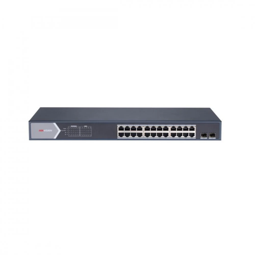 Коммутатор Hikvision DS-3E0526P-E(B) 25x1Гбит/с 1SFP 24PoE+ 270W неуправляемый
