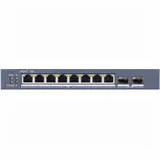Коммутатор L2, Смарт-управляемый, 8 1000M PoE-порт, 2 1000M SFP-порт, 802.3af/at, бюджет PoE 110Вт, поддержка режима передачи до 300м, PoE watchdog, VLAN, QoS, SNMP, Port Mirroring, Storm Control, в