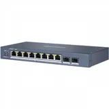DS-3E1510P-SI Интеллектуальный управляемый коммутатор с 8 × Gigabit PoE-портами, 2 × Gigabit-оптоволоконных порта, стандарт IEEE 802.3 at/af для PoE-портов, Управление топологией сети, сигнал тревог