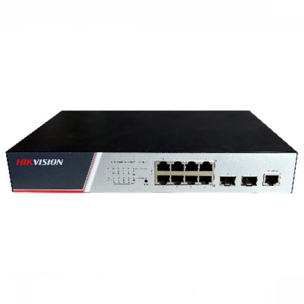 PoE Сетевой коммутатор | Интерфейс: PoE 8×RJ45 1Гбит/с / Uplink 2×SFP 1Гбит/с / 1×RJ45 Console | PoE Стандарт: IEEE 802.3af / IEEE 802.3at | Скорость коммутации: 20 Гбит/с | Скорость передачи пакето