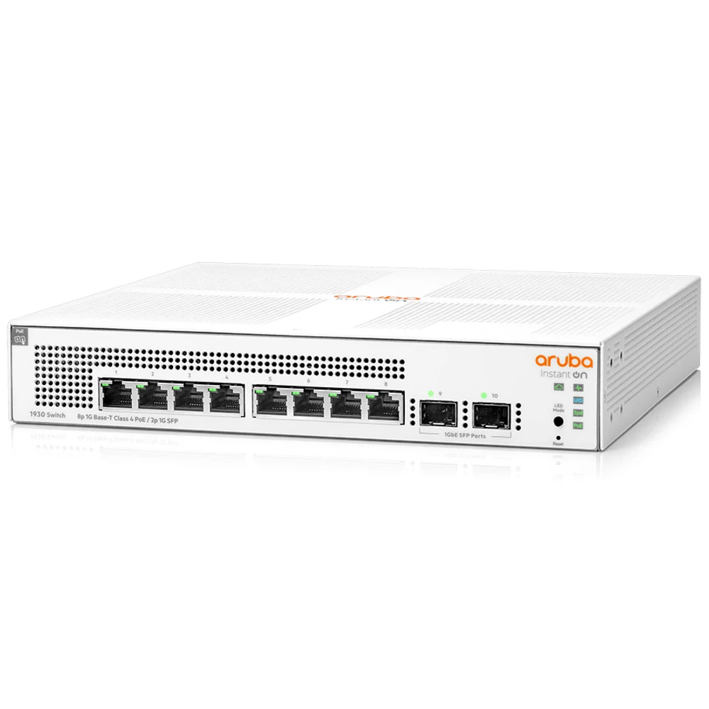 Коммутатор JL681A Aruba IOn 1930 8G 2SFP 124W Layer 2+ Switch (8xRJ-45 10/100/1000 ports PoE+ 124W, 4xSFP 1GbE ports)