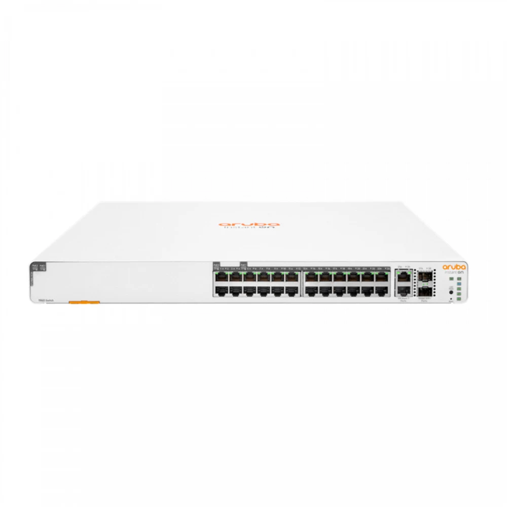 Коммутатор HPE/Aruba Instant On 1960 24G 20p Class4 4p Class6 PoE 2XGT 2SFP+ 370W Switch JL807A#ABB