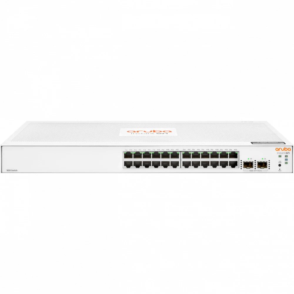 Switch 24 ports HP Enterprise Aruba Instant On 1830 24G 2SFP, 24x10/100/1000 Мбит/с, 2xSFP