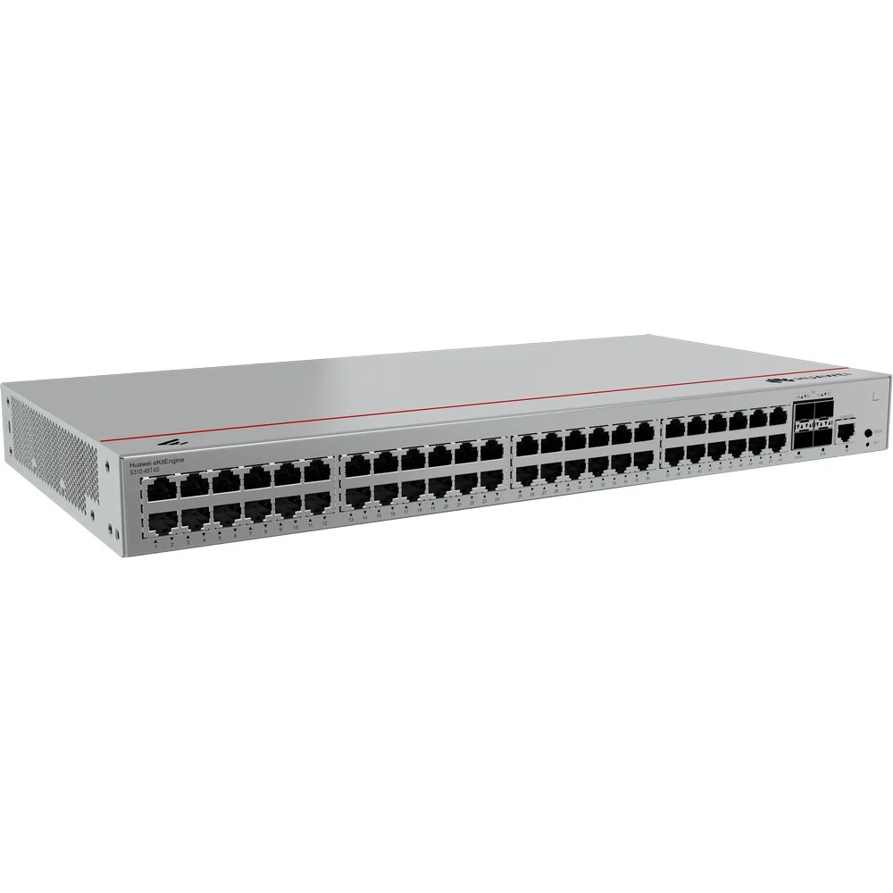 Коммутатор, Huawei, S310-48T4S, Управляемый L2+, 48 портов 10/100/1000M RJ-45, 4 порта SFP, стоечный