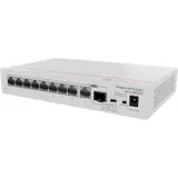 Коммутатор Huawei S110-8P2ST (8*10/100/1000BASE-T, 124W PoE+, 1*GE SFP, 1*10/100/1000BASE-T port, power adapter 56V DC)