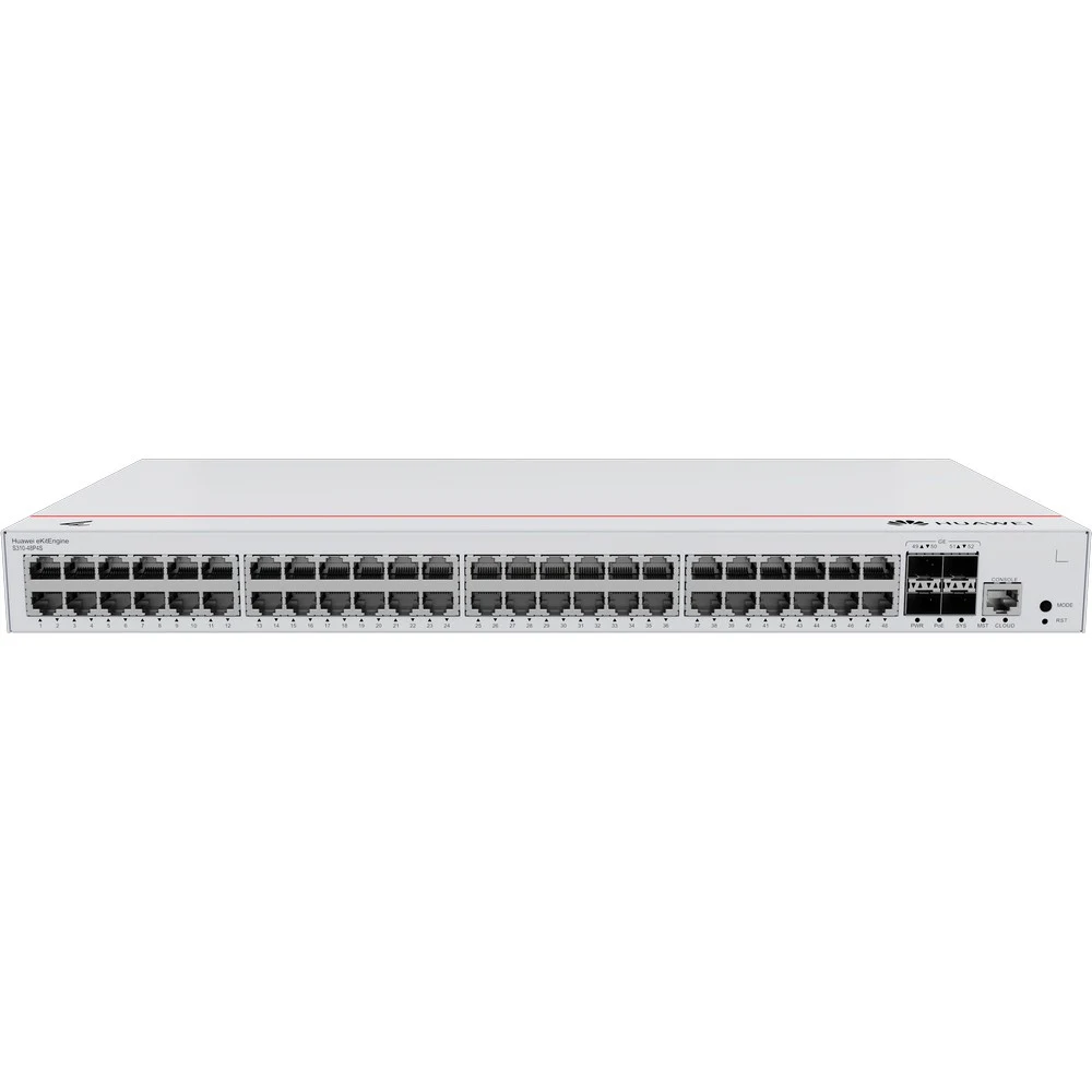 Коммутатор HUAWEI eKit S310-48P4S (L2+, 48*10/100/1000BASE-T ports (380W PoE+), 4*GE SFP ports, built-in AC power)