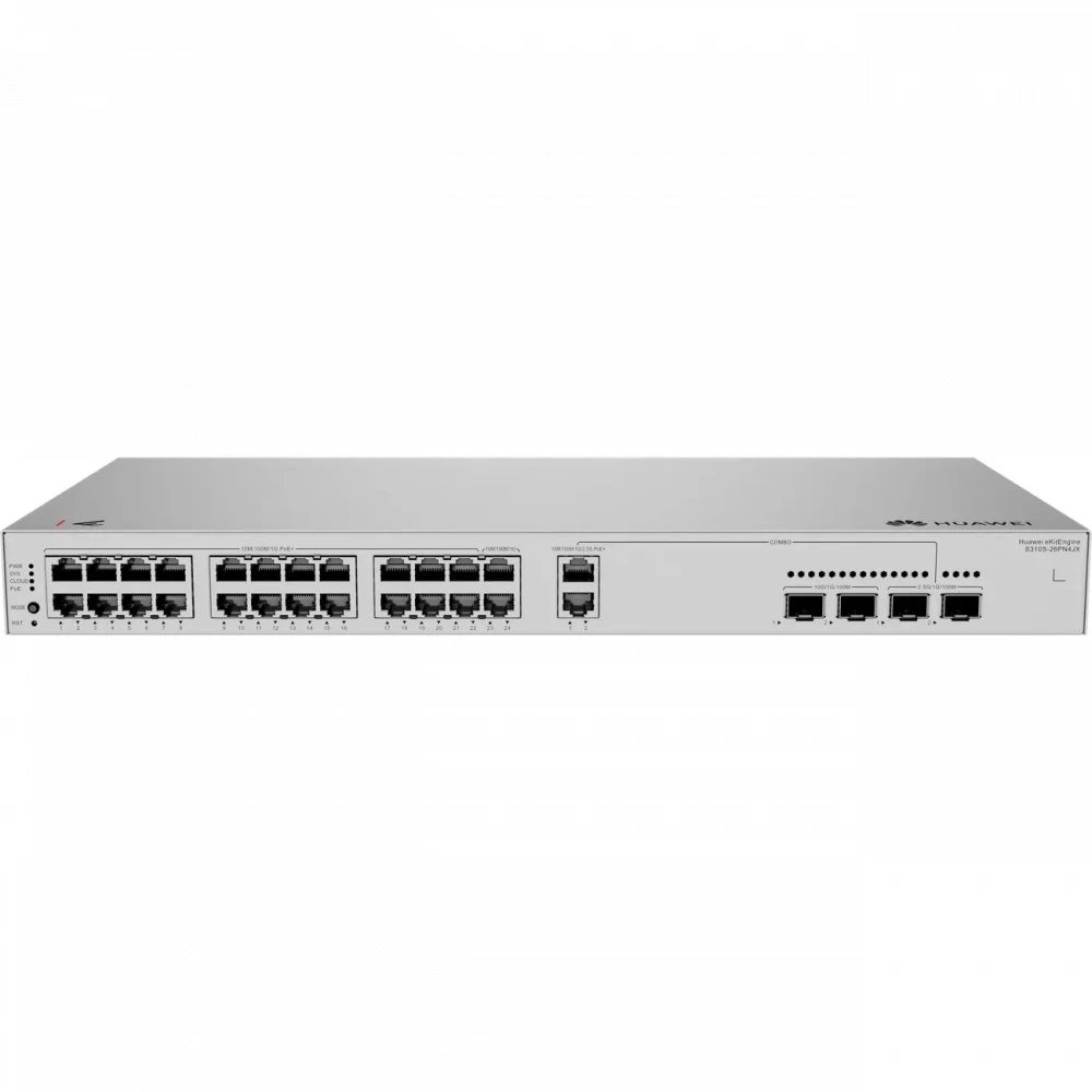 PoE Коммутатор | Уровень: L2+ Управляемый | Интерфейс: PoE/PoE+ 24×RJ45 1Гбит/с / Uplink 2×SFP+ 10Гбит/с / Uplink Combo 2×RJ45 2.5Гбит/с + 2×SFP 2.5Гбит/с | PoE Стандарт: IEEE 802.3af/at | PoE Бюдже