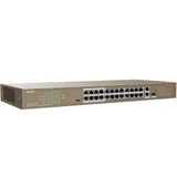IP-COM F1126P-24-250W Коммутатор неуправляемый PoE, 26 портов, 26x100 Мбит/с, 2x1 Гбит/с, SFP 1x1 Гбит/с, PoE 24х30 Вт