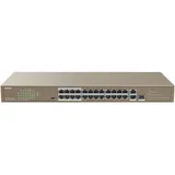 IP-COM F1126P-24-250W Коммутатор неуправляемый PoE, 26 портов, 26x100 Мбит/с, 2x1 Гбит/с, SFP 1x1 Гбит/с, PoE 24х30 Вт