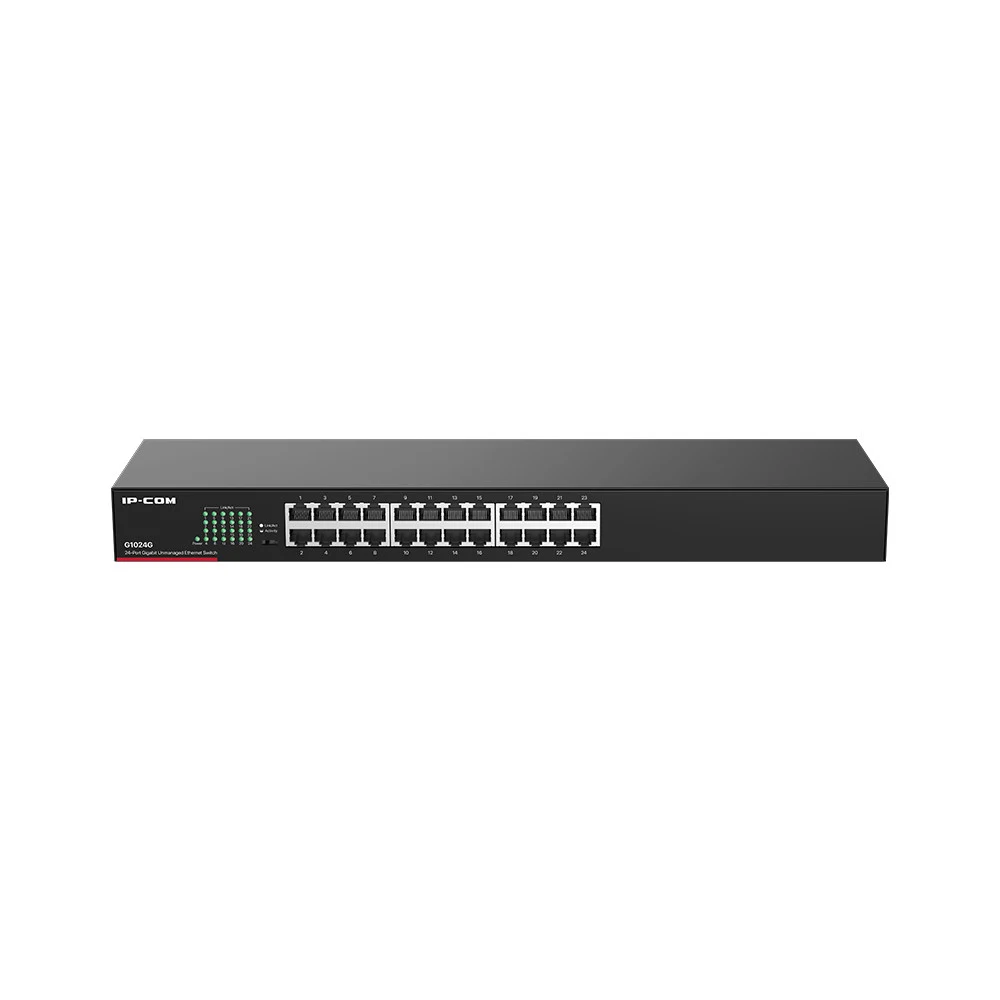 IP-COM G1024G Коммутатор неуправляемый, 24 порта, 24x1 Гбит/с, установка в стойку, металлический
