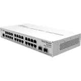 MikroTik Cloud Router Switch 326-24G-2S+IN with 800 MHz CPU, 512MB RAM, 24xGigabit LAN, 2xSFP+ cages, RouterOS L5 or SwitchOS (dual boot), desktop case, PSU