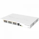 Коммутатор MIKROTIK CRS328-24P-4S+RM Cloud Router Switch with 800 MHz CPU, 512MB RAM, 24xGigabit LAN (all PoE-out), 4xSFP+ cages, RouterOS L5 or SwitchOS (dual boot), 1U rackmount case, 500W built-i