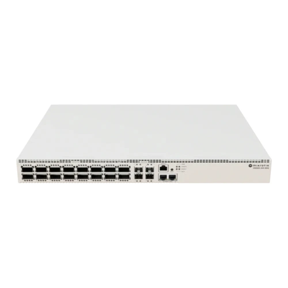 Коммутатор/ CRS520-4XS-16XQ-RM Cloud Router Switch with Quad-Core AL52400 2 GHz CPU, 4 GB RAM, 98CX8410 switch chip, 2 x 10G Eth ports, 4 x 25G SFP28 ports, 16 x 100G QSFP28 ports, RouterOS L5, 1U r