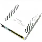 Коммутатор, MikroTik, CSS106-1G-4P-1S, RB260GSP, 5 портов 10/100/1000M, 2-5 Passive PoE 2A,, 1 порт SFP, Passive PoE in, SwOS, -20°C to 70°C, plastic case