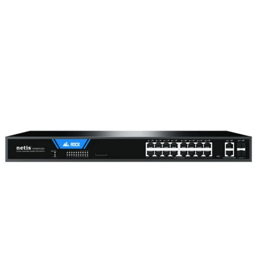 Коммутатор Netis ST220GPR-2G2S (L2) 18x1Гбит/с 2SFP 16PoE 225W настраиваемый