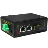 Коммутатор PoE индустриальный 2-портовый ONV IPS31032P-S 2 порта 10/100Mbps PoE 802.3af/at (max 30W на порт), 1 порт Optical 10/100M, SC Singlemode (25km) Dual Fiber, 1310nm (Модуль в комплекте), бю