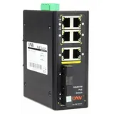 Коммутатор PoE индустриальный 4-портовый ONV IPS31084PF-M 4 порта 10/100Mbps PoE 802.3af/at (max 30W на порт), 2 порта Fast Ethernet, 2 порта Optical 10/100M SC Multimode (2km) Dual Fiber, 1310nm (М