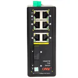 Коммутатор PoE индустриальный 4-портовый ONV IPS31084PF-M 4 порта 10/100Mbps PoE 802.3af/at (max 30W на порт), 2 порта Fast Ethernet, 2 порта Optical 10/100M SC Multimode (2km) Dual Fiber, 1310nm (М