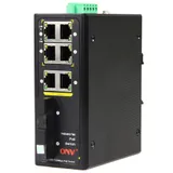 Коммутатор PoE индустриальный 4-портовый ONV IPS31084PF-M 4 порта 10/100Mbps PoE 802.3af/at (max 30W на порт), 2 порта Fast Ethernet, 2 порта Optical 10/100M SC Multimode (2km) Dual Fiber, 1310nm (М