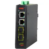 Коммутатор индустриальный 2-портовый ONV-IPS33042F 2 x 10/100/1000M copper RJ45 ports + 2 x Gigabit SFP optical slots