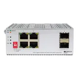 Unmanaged Industrial Switch 4x1000Base-T PoE, 2x1000Base-X SFP, PoE Budget 120W, Surge 4KV, -40 to 75°C