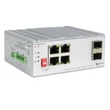 Unmanaged Industrial Switch 4x1000Base-T PoE, 2x1000Base-X SFP, PoE Budget 120W, Surge 4KV, -40 to 75°C