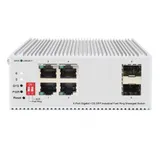 Managed L2 Industrial Fast Ring Switch 4x1000Base-T, 2x1000Base-X SFP, Surge 4KV, -40 to 75°C