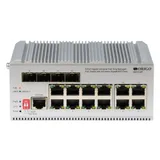 Коммутатор/ Managed L2 Industrial Fast Ring Switch 8x1000Base-T PoE, 4xCombo 1000Base-T/SFP, PoE Budget 185W, Surge 4KV, -40 to 75°C
