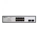 Unmanaged Switch 8x1000Base-T PoE, 2x1000Base-X SFP, PoE Budget 120W, 19" w/brackets