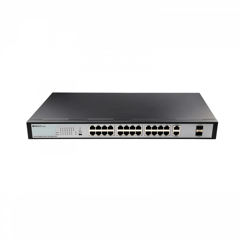 Коммутатор ORIGO Неуправляемый коммутатор, 26x1000Base-T, 2x1000Base-X SFP, комплект для установки в 19" стойку