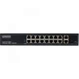 PoE коммутатор FE, 16 *10/100 Base-T с PoE, 2 x GE Uplink (RJ45), 1 x GE SFP Uplink, мощность PoE на порт до 30W, суммарно PoE до 292W