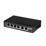 OSNOVO Коммутатор/ удлинитель FE на 6 портов с питанием по PoE, 4 *10/100 Base-T PoE, 1 *10/100 Base-T Uplink с поддержкой питания по PoE (до 90W), 1 *10/100 Base-T Uplink, PoE на порт - до 30W, сум