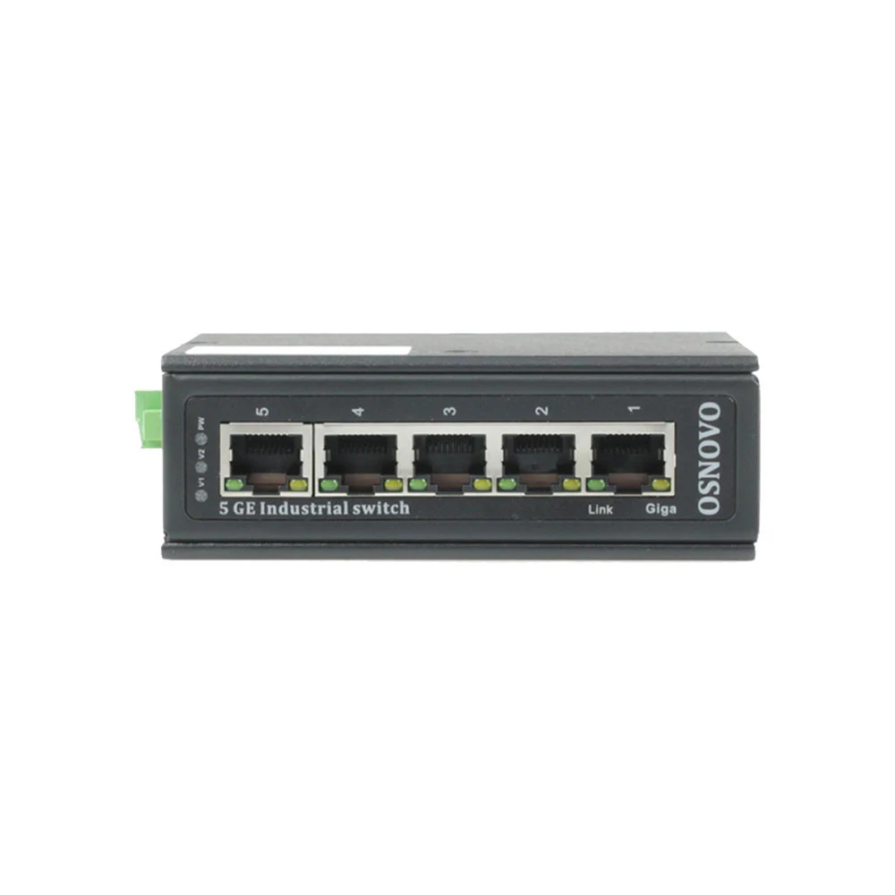 Промышленный коммутатор Gigabit Ethernet OSNOVO SW-70500-I Промышленный коммутатор Gigabit Ethernet на 5GE RJ45 портов. Порты: 5 x GE (10/100/1000Base-T). Встроенная грозозащита 6кВ. Питание: 3 x вх