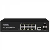 OSNOVO Гигабитный L2 PoE коммутатор на 10 портов, 8 *10/100/1000 Base-T PoE, 2*SFP 1000 Base-T, PoE на порт до 30W, суммарно до 150W