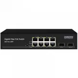 OSNOVO Гигабитный PoE коммутатор на 10 портов, 8 *10/100/1000 Base-T PoE, 2*SFP 1000 Base-T, PoE на порт до 30W, суммарно до 150W