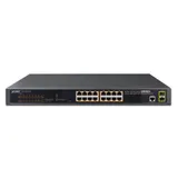 IPv6/IPv4, 16-Port Managed 802.3at POE+ Gigabit Ethernet Switch + 2-Port 100/1000X SFP (220W)