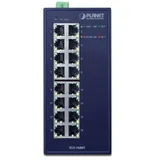 коммутатор/ PLANET IGS-1600T IP30 Industrial 16-Port 10/100/1000T Gigabit Ethernet Switch (-40~75 degrees C, dual 12~48V DC/24V AC),UL certified