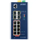 Planet Промышленный управляемый коммутатор IP30 L2+/L4 8 * 1000T 802.3at PoE+ 4 * 100/1000X SFP (-40 +75 C)