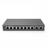 Ruijie Reyee 8-Port 100Mbps + 2 Uplink Port 1000Mbps, 8 of the ports support PoE/PoE+ power supply. Max PoE power budget is 110W, unmanaged switch, desktop